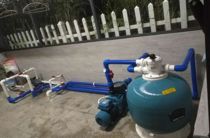 ?？诿酪晞e墅B3棟魚池過濾設備安裝工程